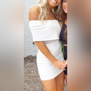 white hoco dress